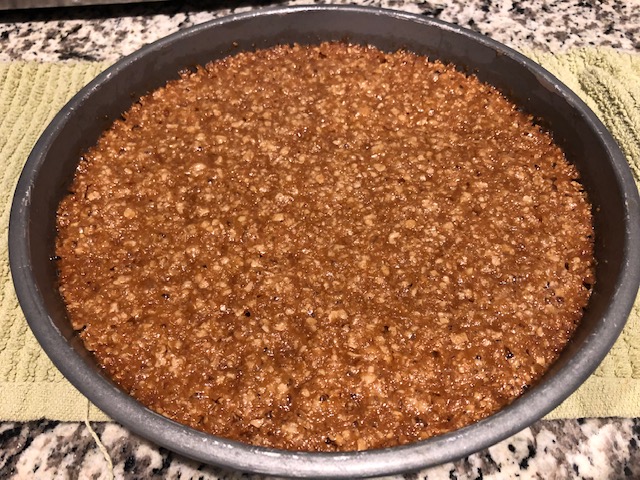 bottom layer of chocolate & oat bar